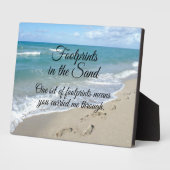 Fußabdrücke in Sand Inspirational Christlich Fotoplatte (Seite)