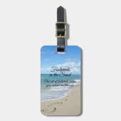 Fußabdrücke in Sand Inspirational Christlich Gepäckanhänger (Vorderseite vertikal)