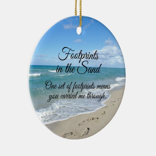 Fußabdrücke in Sand Inspirational Christlich Keramik Ornament (Rechts)