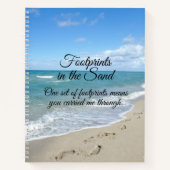 Fußabdrücke in Sand Inspirational Christlich Notizblock (Vorderseite)