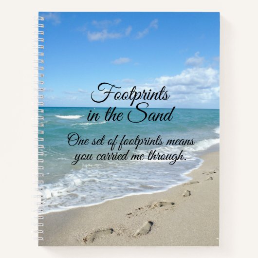Fußabdrücke in Sand Inspirational Christlich Notizblock (Vorderseite)