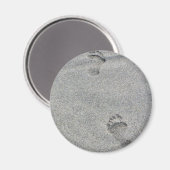 Fußabdrücke in Sand Magnet (Vorderseite/Rückseite)