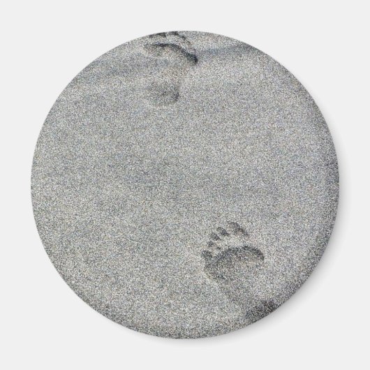Fußabdrücke in Sand Magnet (Vorne)