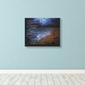 Fußabdrücke in Sand Poem Canvas Print Leinwanddruck (Insitu (Holzboden))