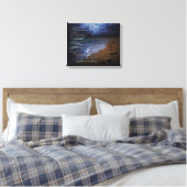 Fußabdrücke in Sand Poem Canvas Print Leinwanddruck (Insitu (Schlafzimmer))
