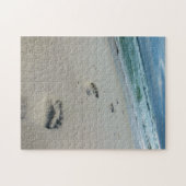 Fußabdrücke in Sand - Puzzle (Horizontal)