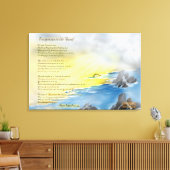 Fußabdrücke in Sandmalerei Leinwanddruck (Insitu (Wohnzimmer))