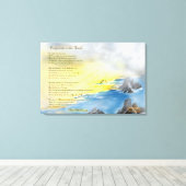 Fußabdrücke in Sandmalerei Leinwanddruck (Insitu (Holzboden))