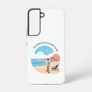 Fußabdrücke in warmem Sand Samsung Galaxy Hülle