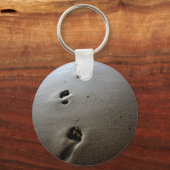 Fußabdrücke Sticker Schlüsselanhänger (Vorderseite)