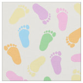 Fußabdrücke von Babyfüßen Stoff (Nahaufnahme)