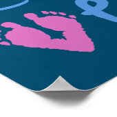 Fußabdrücke von Händen und Füßen von Vater und Soh Poster (Ecke)