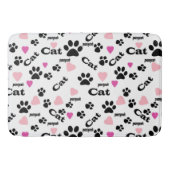 Fußabdrücke von Katzen Badematte (Vorderseite)