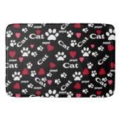 Fußabdrücke von Katzen Badematte (Vorderseite)