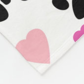 Fußabdrücke von Katzen Fleecedecke (Ecke)