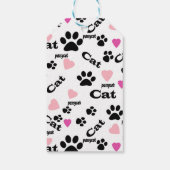 Fußabdrücke von Katzen Geschenkanhänger (Rückseite)