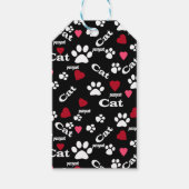 Fußabdrücke von Katzen Geschenkanhänger (Vorderseite)