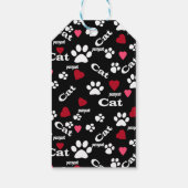 Fußabdrücke von Katzen Geschenkanhänger (Rückseite)