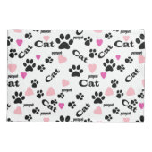 Fußabdrücke von Katzen Kissenbezug (Rückseite)