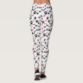 Fußabdrücke von Katzen Leggings (Rückseite)