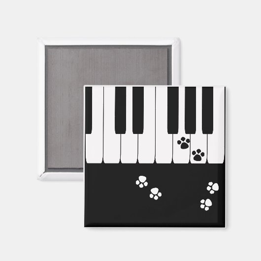 Fußabdrücke von Katzen Magnet (Vorderseite/Rückseite)