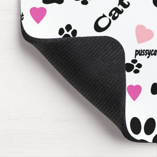 Fußabdrücke von Katzen Mousepad (Ecke)