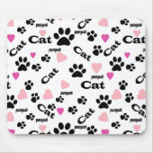 Fußabdrücke von Katzen Mousepad (Vorne)