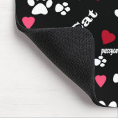 Fußabdrücke von Katzen Mousepad (Ecke)