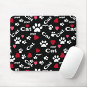 Fußabdrücke von Katzen Mousepad (Mit Mouse)