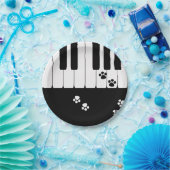 Fußabdrücke von Katzen Pappteller (Party)