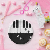 Fußabdrücke von Katzen Pappteller (Party)