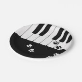 Fußabdrücke von Katzen Pappteller (Schrägansicht)