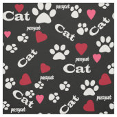 Fußabdrücke von Katzen Stoff (Muster)