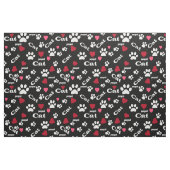 Fußabdrücke von Katzen Stoff (Fat Quarter (45,7 x 55,9 cm))