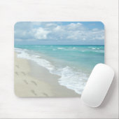 Fußabdrücke von White Sandy Beach, Landschaftlich Mousepad (Mit Mouse)