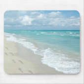 Fußabdrücke von White Sandy Beach, Landschaftlich  Mousepad (Vorne)