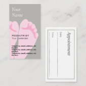 Fußarzt-Fußpfleger-Verabredungs-Visitenkarten Terminkarte (Vorne/Hinten)