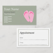 Fußarzt-Fußpfleger-Verabredungs-Visitenkarten Terminkarte (Vorne/Hinten)