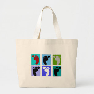Fußarzt-Geschenke Popart Entwurf der Füße Jumbo Stoffbeutel
