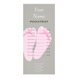 Fußarzt-oder Fußpfleger-Gestell-Karte Werbekarte