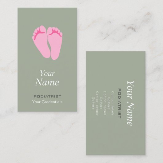 Fußarzt-oder Fußpfleger-Visitenkarten Visitenkarte (Vorne/Hinten)