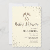 Fußbäder mit Babydusche Einladung (Vorderseite)