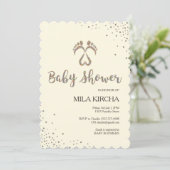 Fußbäder mit Babydusche Einladung (Stehend Vorderseite)