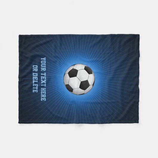 Fußbalball Personalizable Fußball-| Fleecedecke (Vorderseite (Horizontal))