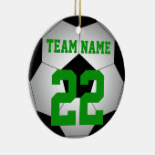 Fußbalball-Teamname personalisiert Keramikornament (Rechts)