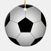 Fußbalball-Teamname personalisiert Keramikornament (Hinten)