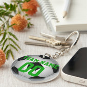 Fußbalball-Teamnamenzahl personalisiert Schlüsselanhänger (Vorderseite rechts)