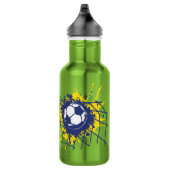 Fußbalball und platsche genannte trinkflasche (Rechts)