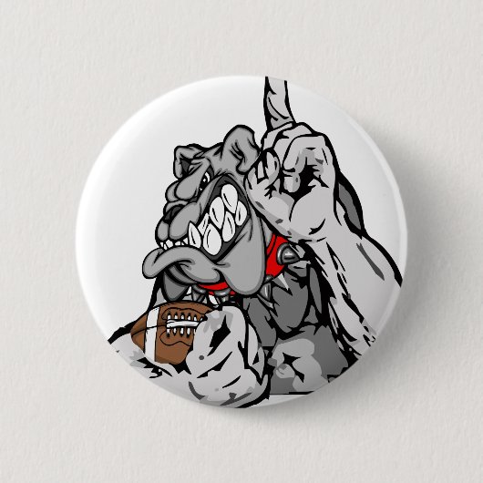 Fußbalbulldogge Button (Vorderseite)