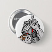 Fußbalbulldogge Button (Vorne & Hinten)